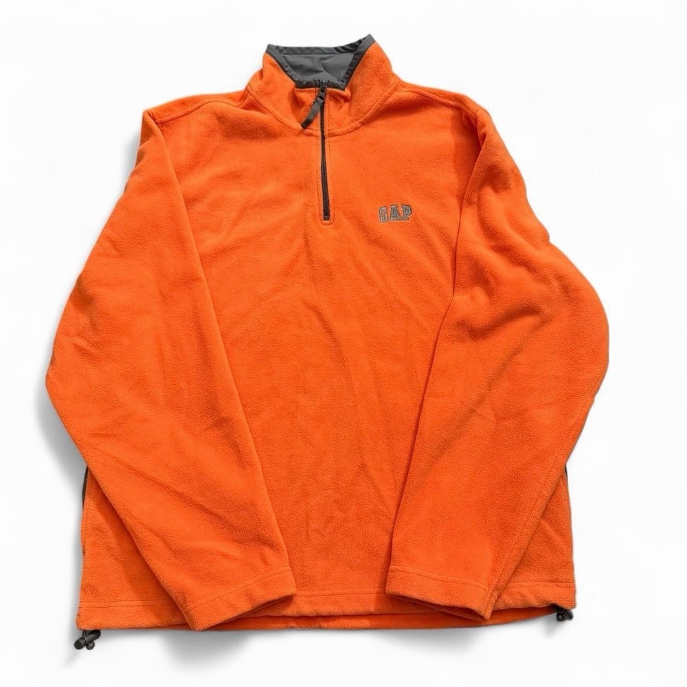 Gap Fleece 1/4 Zip Pullover Sweater Size Large Y2K 2000s Skate Retro Cozy